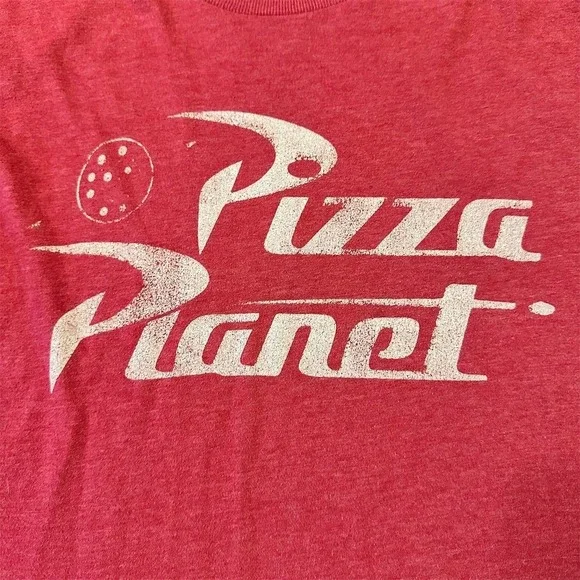 Disney Pixar Toy Story Pizza Planet Red T-Shirt Unisex Size L - Picture 2 of 7